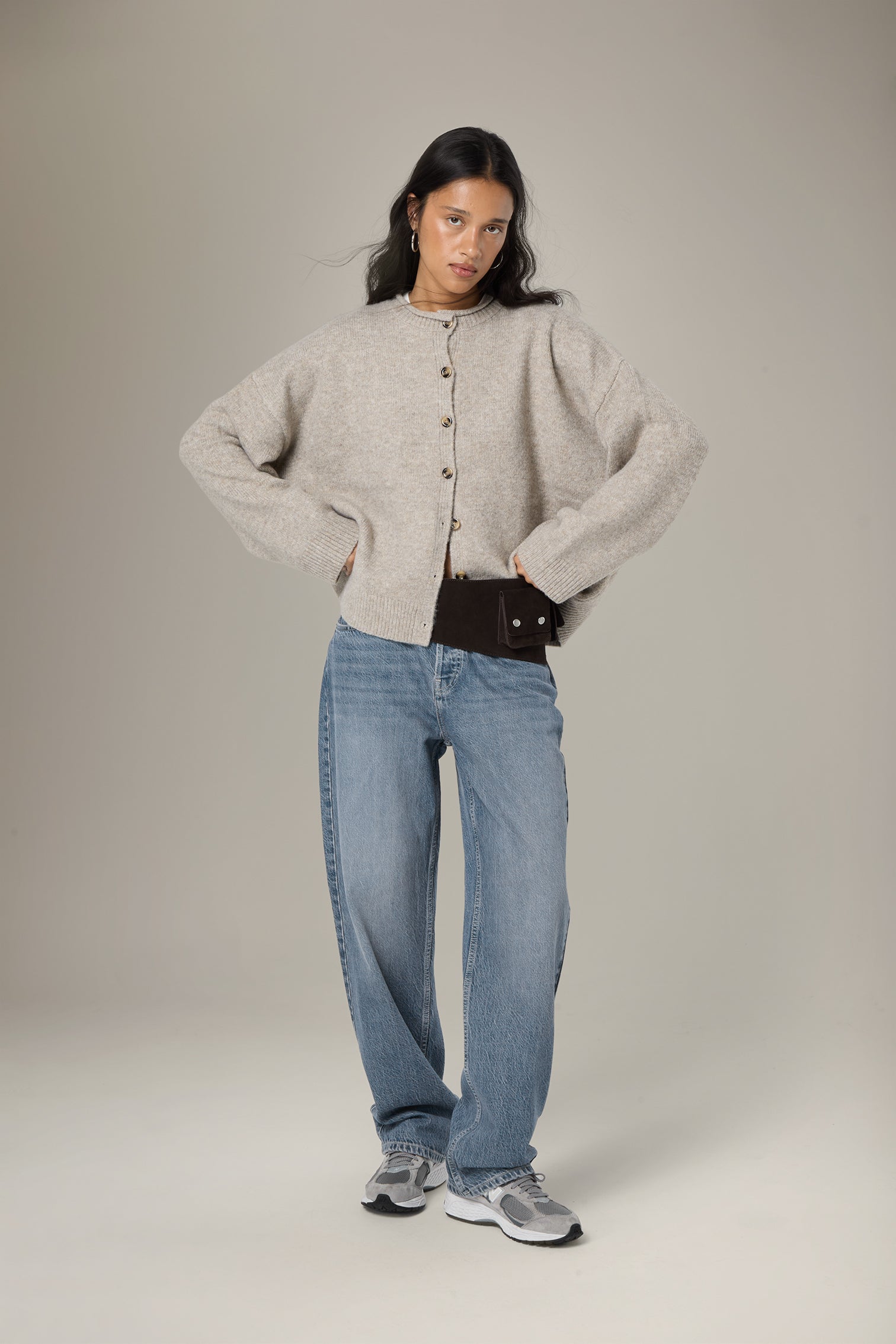 Jones Cardigan in Hazel Beige